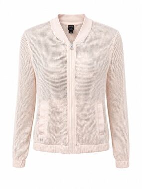 Zella Mesh Bomber Jacket With Zipper Closure & Pockets Women's Size XS
